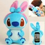 Capa para iPhone 4/4S - Stitch 3d De Pelúcia com Laço